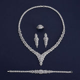 Elegant AAAA+ High Quality Cubic Zirconia Diamonds Luxury Wedding Bridal Jewelry Set - BridalSparkles