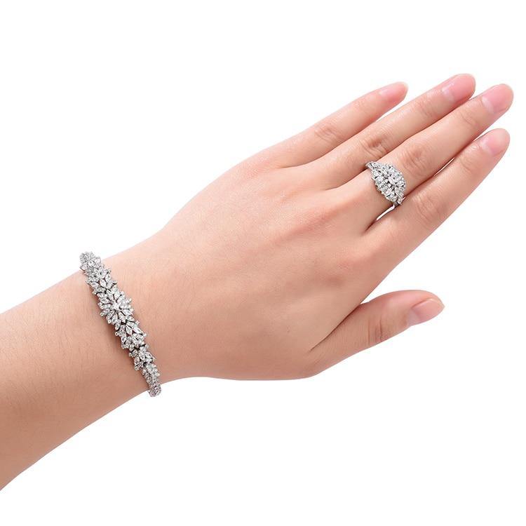 Elegant AAAA+ High Quality Cubic Zirconia Diamonds Luxury Wedding Bridal Jewelry Set - BridalSparkles