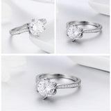 High Quality 925 Sterling Silver Princess Square AAAA+ CZ WEdding Bridal Ring - BridalSparkles