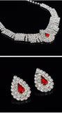 Luxurious AAA+ Austrian Rhinestone Crystals Necklace Earrings Wedding Jewelry Sets - BridalSparkles