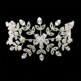 New Vintage Luxury Headpiece AAAA+ Quality CZ Diamonds  Bridal Leaf Headpiece - BridalSparkles