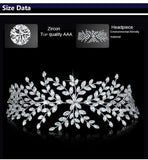 Bride Wedding Tiaras With AAA+ Quality Zircon Diamonds Soft Luxury Barrettes - BridalSparkles