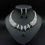 Luxury AAAA+ High Quality Bridal Zirconia Jewelry Set for Wedding Necklace Earring - BridalSparkles