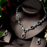 New Design Beautiful AAAA+ Cubic Zirconia Wedding Party Necklace Jewelry Set - BridalSparkles