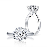 Glamorous 2.5 Ct Round Lab Diamond Wedding Engagement Ring