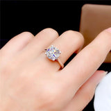 Wonderful Moissanite Ring 0.5CT 1CT 2CT 3CT VVS Fine Jewelry Wedding Ring - BridalSparkles