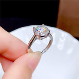 Wonderful Moissanite Ring 0.5CT 1CT 2CT 3CT VVS Fine Jewelry Wedding Ring - BridalSparkles