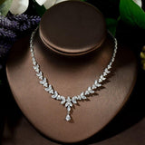 BEST SELLER Luxury Sparkling Clear AAAA+Cubic Zirconia Diamonds 2 Piece Jewelry Set - BridalSparkles