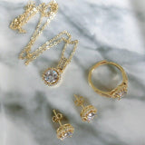 BEST SELLER - 18KGP AAA+ Cubic Zirconia Diamonds 4pcs Jewelry Set - BridalSparkles