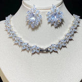 Luxury Bridal Jewelry Set Gorgeous Water Drop AAA+ Cubic Zirconia Diamonds - BridalSparkles