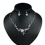 New Arrival Floral AAA+ CZ Diamonds and Shell Pearls Bridal Set