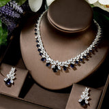 Lovely Fashion Teardrop AAA+ Cubic Zirconia Diamonds Necklace Set