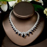 Lovely Fashion Teardrop AAA+ Cubic Zirconia Diamonds Necklace Set - BridalSparkles