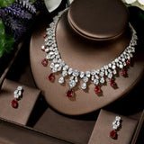 Luxury New Design AAA+ Cubic Zirconia Diamonds Large Bridal Choker Set - BridalSparkles