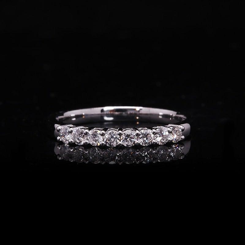 Beautiful 0.25ctw 2mm DF Round Cut Moissanite Engagement Wedding Ring - BridalSparkles