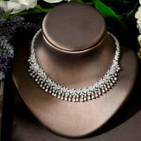 Marvellous Tassel Bride Necklace Drop Earring Full Wedding Jewelry Set - BridalSparkles