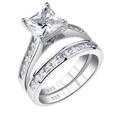 Marvellous  Princess Cut AAAA Simulated Diamond Wedding Ring - BridalSparkles