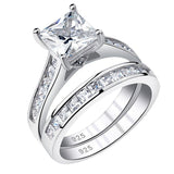 Marvellous  Princess Cut AAAA Simulated Diamond Wedding Ring