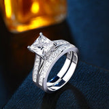 Marvellous  Princess Cut AAAA Simulated Diamond Wedding Ring - BridalSparkles