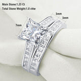 Marvellous  Princess Cut AAAA Simulated Diamond Wedding Ring - BridalSparkles