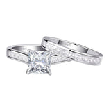 Marvellous  Princess Cut AAAA Simulated Diamond Wedding Ring - BridalSparkles