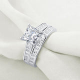 Marvellous  Princess Cut AAAA Simulated Diamond Wedding Ring - BridalSparkles