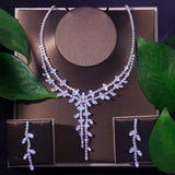 Fashion Double Layer AAAA Cubic Zirconia Bridal Jewelry Set