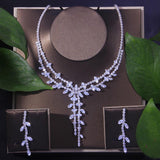 Fashion Double Layer AAAA Cubic Zirconia Bridal Jewelry Set - BridalSparkles