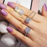 Gorgeous 3pcs Pack Engagement Wedding Bridal Jewelry Set - BridalSparkles