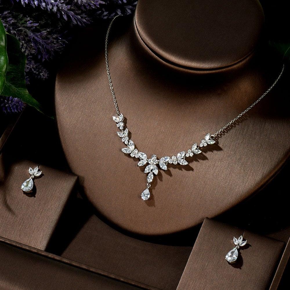 Charming Clear AAA+ Cubic Zirconia Diamonds Wedding Jewelry Sets - BridalSparkles