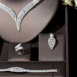 Luxury New Design AAA+ Cubic Zirconia Diamonds Large Bridal Set - BridalSparkles