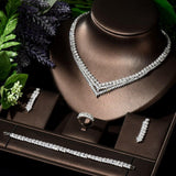 Terrific Fashion Classic Leaf Design Brilliant Sparkling AAA+ Cubic Zircon Wedding Jewelry