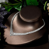 Terrific Fashion Classic Leaf Design Brilliant Sparkling AAA+ Cubic Zircon Wedding Jewelry - BridalSparkles