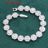 Charming White Pearl AAA+ Zircon Bracelet Earrings Necklace pendant Ring Bridal Set - BridalSparkles