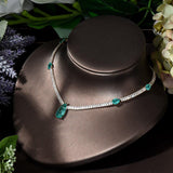 New Arrival Outstanding 2pcs Water Drop Multicolor AAA+ Cubic Zirconia Diamonds Jewelry Set - BridalSparkles