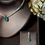 New Arrival Outstanding 2pcs Water Drop Multicolor AAA+ Cubic Zirconia Diamonds Jewelry Set - BridalSparkles