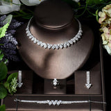 Superb Fashion Decorated with AAA+ Zirconia Diamonds Luxury Jewellery Set - BridalSparkles