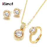 BEST SELLER - 18KGP AAA+ Cubic Zirconia Diamonds 4pcs Jewelry Set - BridalSparkles