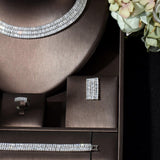 New Design Simple Baguette Luxury AAA+ Cubic Zirconia Diamonds 3Pcs Wedding Set - BridalSparkles