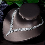 Dazzling Leaf Design Pave AAA+ Cubic Zirconia Diamonds 4pcs Jewelry - BridalSparkles