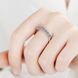 High Quality Jewelry Natural Moissan Diamond Anniversary Wedding Ring - BridalSparkles