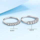 High Quality Jewelry Natural Moissan Diamond Anniversary Wedding Ring - BridalSparkles