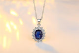 2022 New Luxury Blue Color Sunflower Silver Anniversary Wedding Luxury Jewelry Set - BridalSparkles