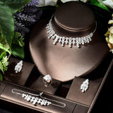 Most Popular - Terrific 4PCS AAA+ Cubic Zirconia Diamonds Wedding Bridal Jewelry Set - BridalSparkles