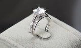 Dazzling AAAAA 2Ct zircon 925 Sterling Silver Bridal Wedding Engagement Ring - BridalSparkles