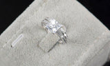 Dazzling AAAAA 2Ct zircon 925 Sterling Silver Bridal Wedding Engagement Ring - BridalSparkles