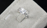 Dazzling AAAAA 2Ct zircon 925 Sterling Silver Bridal Wedding Engagement Ring - BridalSparkles