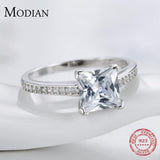 Beautiful 925 sterling silver  AAAAA Cubic Zircon Real wedding ring - BridalSparkles