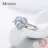 Gorgeous Heart shape AAAAA Quality CZ 925 Sterling Silver Wedding Ring - BridalSparkles