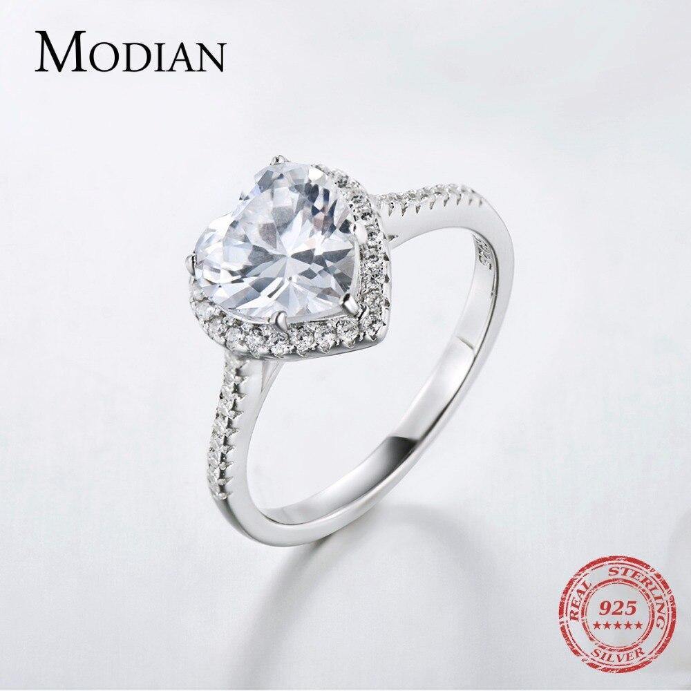 Gorgeous Heart shape AAAAA Quality CZ 925 Sterling Silver Wedding Ring - BridalSparkles
